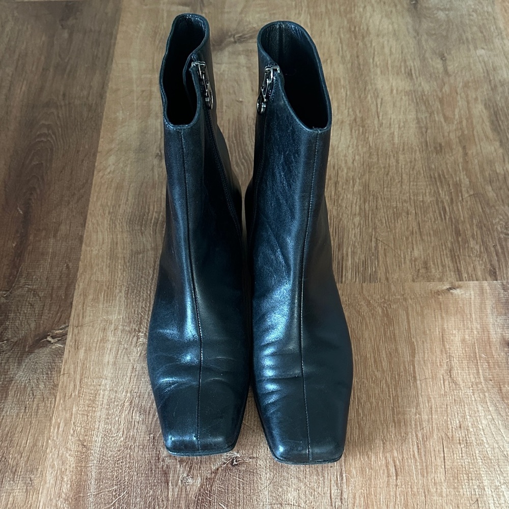 Salvatore Ferragamo Black Leather Ankle Boots